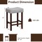 24 Inch Set of 2 Bar Stool with Curved Seat Cushions and Nail Head Trim
